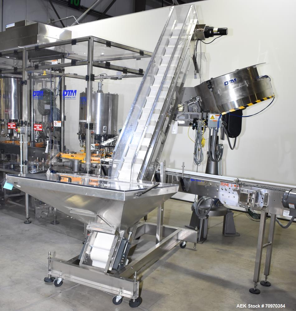 DTM Purefill 2000 Liquid Filling Line w/Pneumatic Scale Plugger and Capper